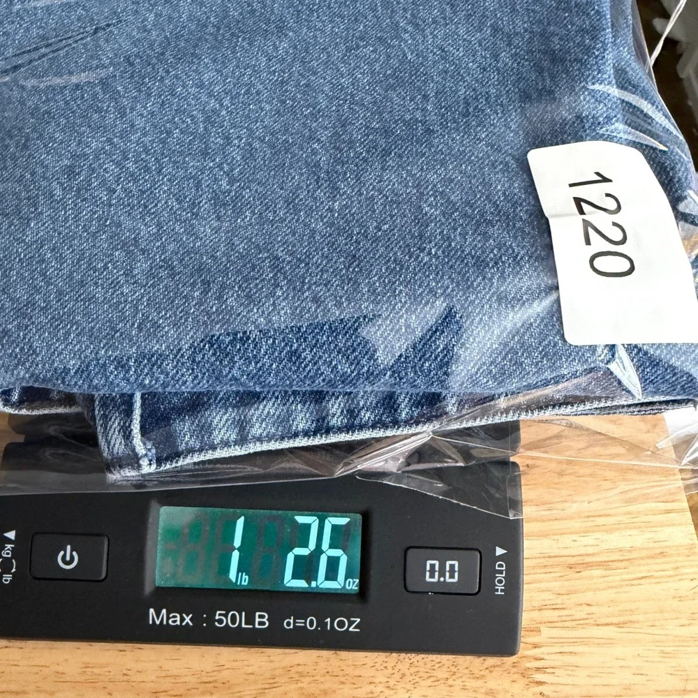 H&M Denim Maxi Skirt 100% Cotton Front Slit Size 6 Blue Streetwear High Rise